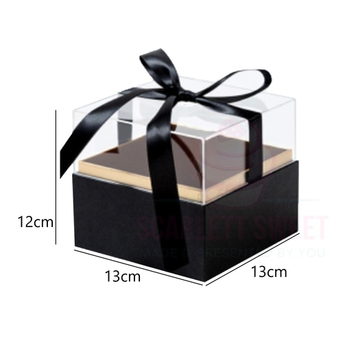 13x13x12cm Black Box Acrylic Lid