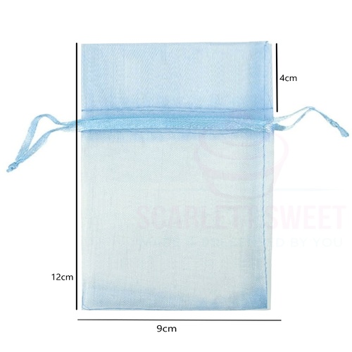 9x12x4cm 20PC Blue Organza Bag