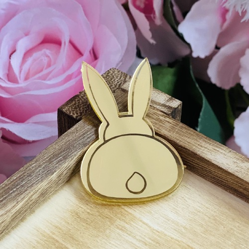 Easter Bunny Bums Gold Acrylic 10pc