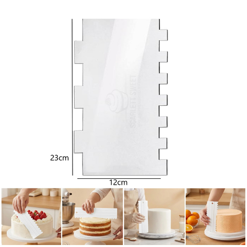 Acrylic Premium Sugar Scraper 23cm x 12cm