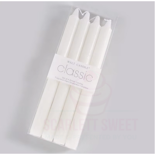 25x2.2cm 4PC Straight White Candle