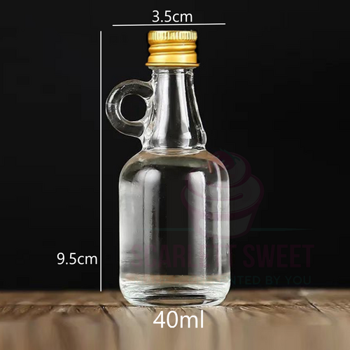 40ml 6PC Oil Bottle Gold GLASS $1.83 ea