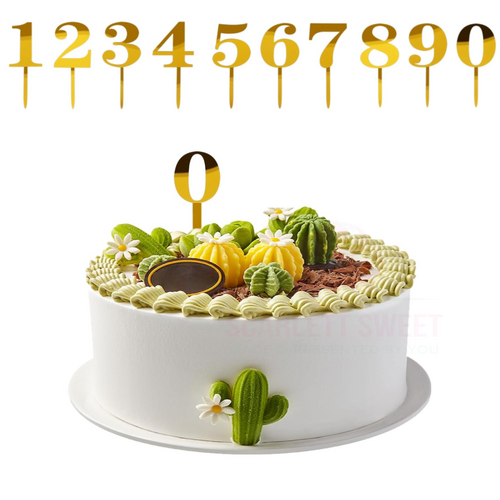 Number '0' Acrylic Topper 7cm