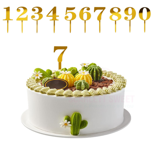 Number '7' Acrylic Topper 7cm