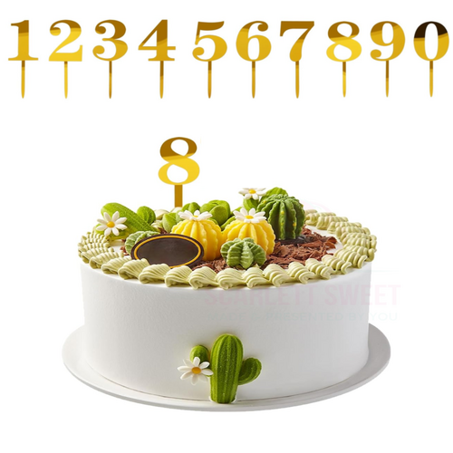 Number '8' Acrylic Topper 7cm