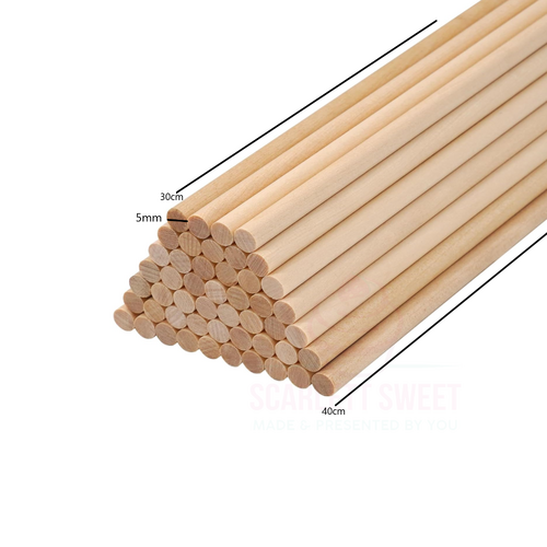 10PC 30cmx5mm WOODEN DOWEL