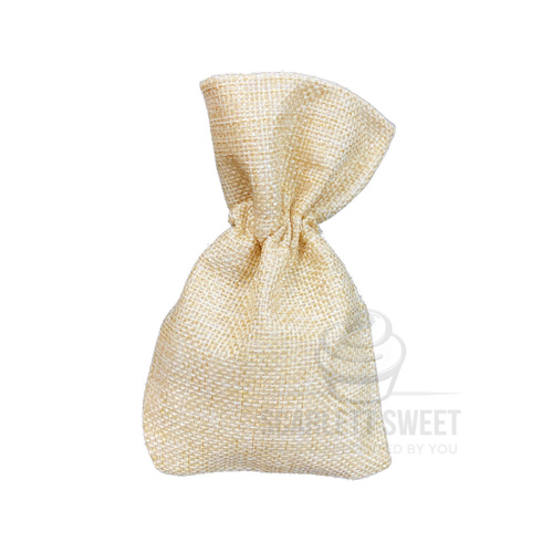 9x14x4cm 10PC Natural Hessian Bag