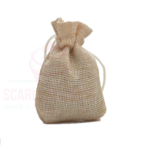 9x14x4cm 10PC Natural Hessian Bag
