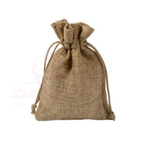 9x14x4cm 10PC Brown Hessian Bag