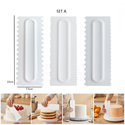 3PC Cream Scraper SET A 22cm