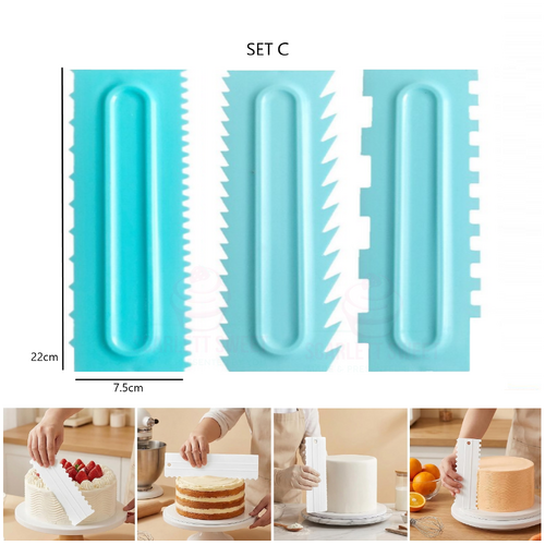 3PC Cream Scraper SET C 22cm