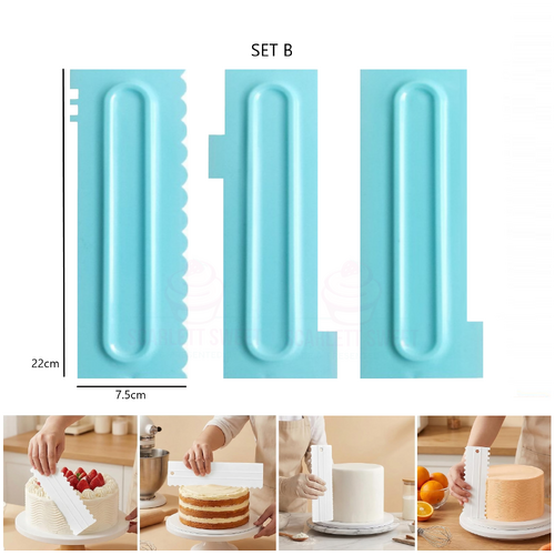 3PC Cream Scraper SET B 22cm