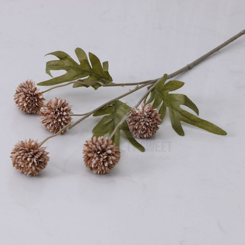 67cm Brown Dandelion Stem 5 Buds