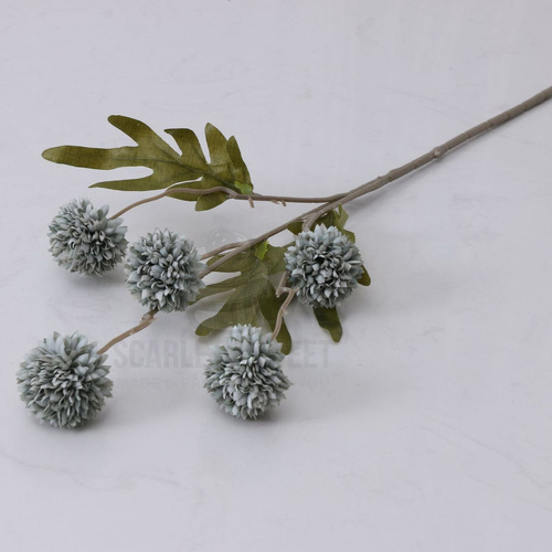 67cm Blue Dandelion Stem 5 Buds