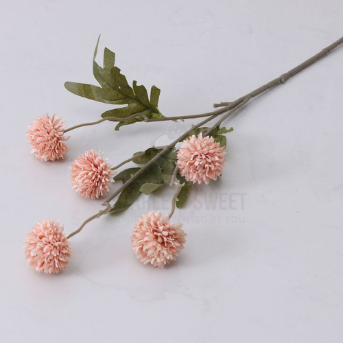 67cm Pink Dandelion Stem 5 Buds