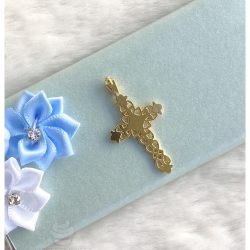 3.8cm 25PC Gold Cross Pendant Charm