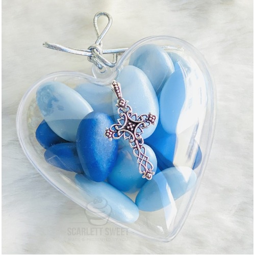 3.8cm 25PC Silver Cross Pendant Charm