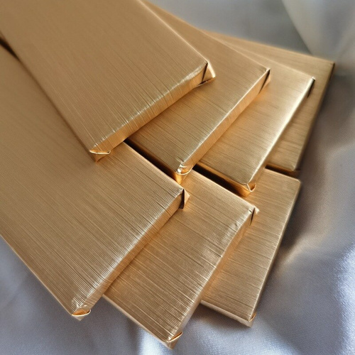 Striped Gold Foil Paper Wrap 12.5cm x 18cm 50 SHEET 
