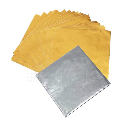 Gold/Silver Foil Wrap 15cm x 15cm 50 SHEET 