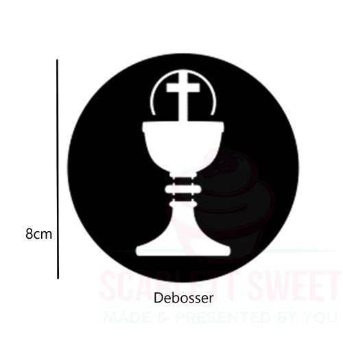 8cm Debosser Chalice With Cross