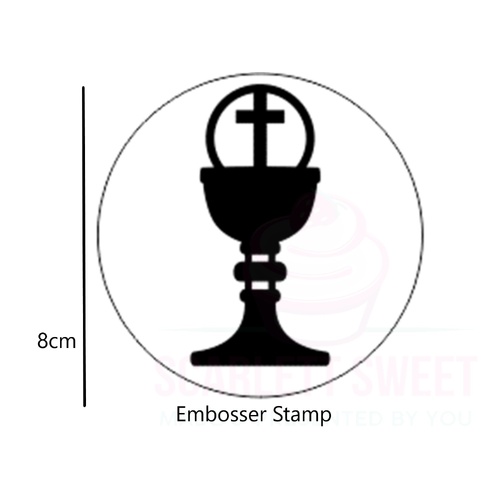 8cm Embosser Chalice With Cross
