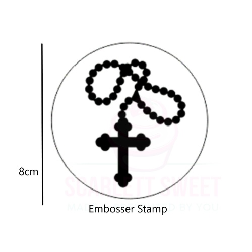 8cm Embosser Rosary Cross
