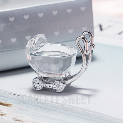 Crystal Pram Silver 4.5cm