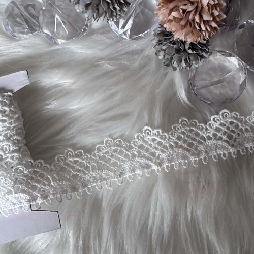 3.3cm White Anna Cotton Lace 5 Yard