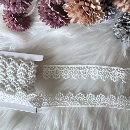 2.1cm White Katie Cotton Lace 5 Yard
