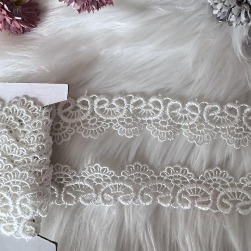 3cm White Julie Cotton Lace 5 Yard