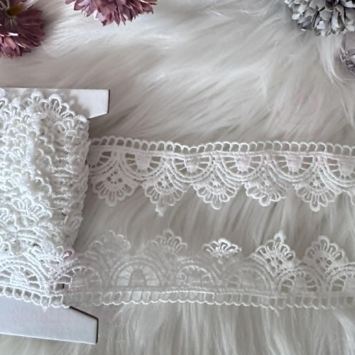 3.5cm White Amy Cotton Lace 5 Yard