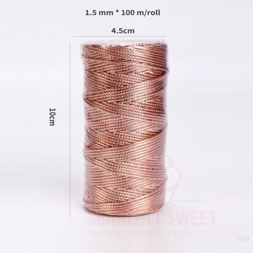 Metallic Rose Gold String 100m
