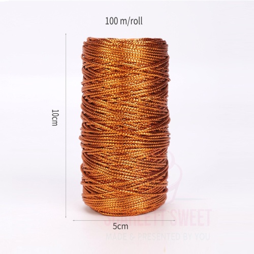 Metallic Vintage Gold String 100m