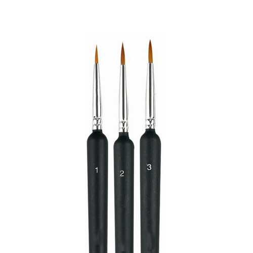 3PC PRO 18cm Fine Tip Brush Set 1, 2, 3
