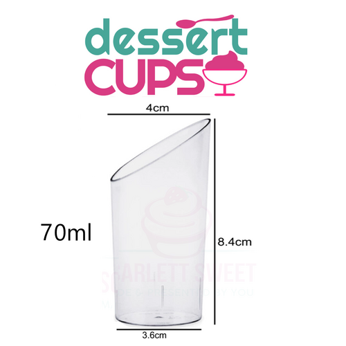 70ml 480PC Round Slanted Dessert Cup 32c ea