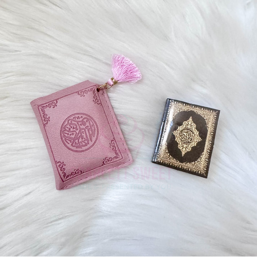 Mini Quran With Pink Leather Case
