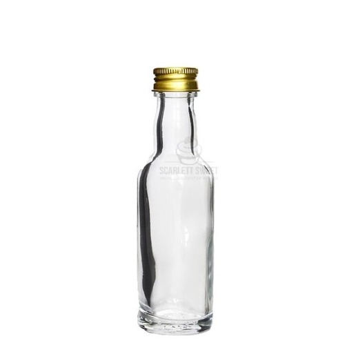 100ml 12PC Long Neck Bottle Gold GLASS $1.99 ea