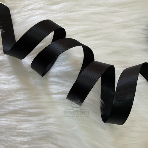 1.5cmx22.5m Ribbon BLACK 170