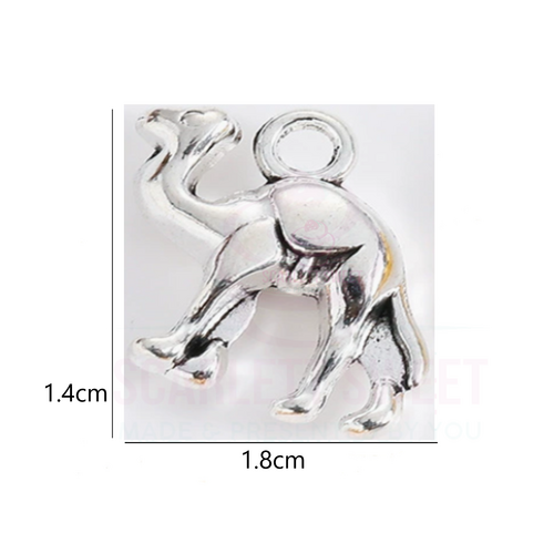 20PC 18x14x5mm Camel Silver Charm