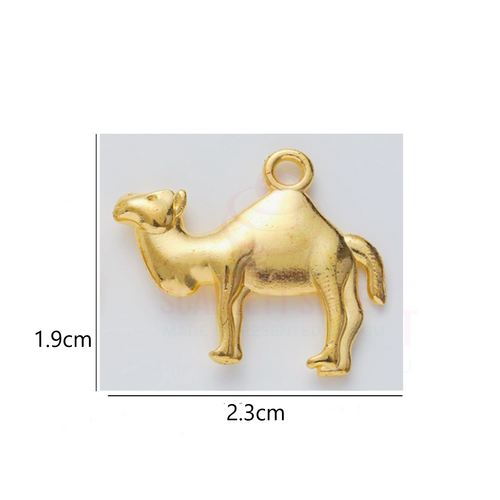 20PC 19x23x3mm Camel Gold Charm