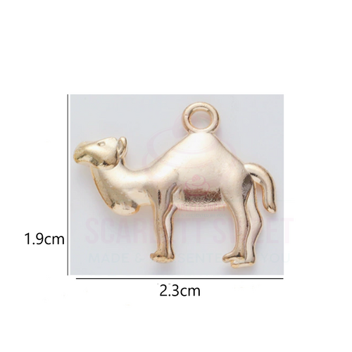 20PC 19x23x3mm Camel Champ Gold Charm