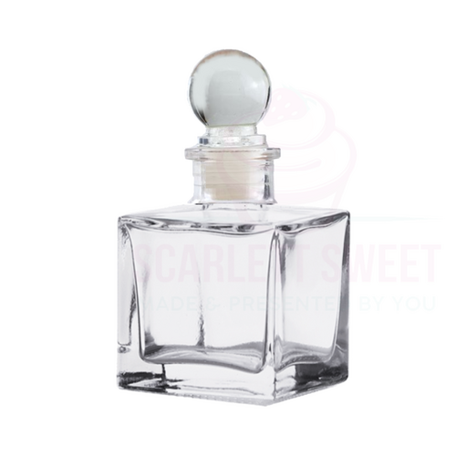 80ml 5PC Square Glass Ball Lid GLASS $3.50 ea 