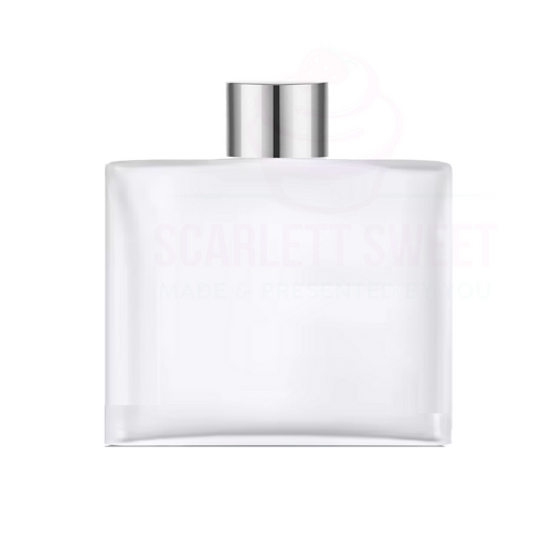 100ml 5PC Frosted Square Silver Lid GLASS $4.39 ea 