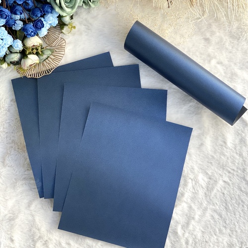 Pearlescent Navy Blue Paper 15 SHEET 21x26cm 120gsm