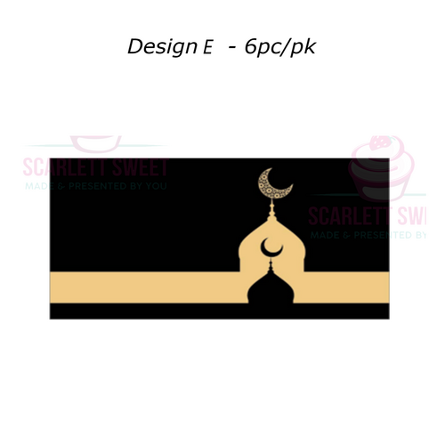 Islamic Envelope Design E 9X17CM 6PC