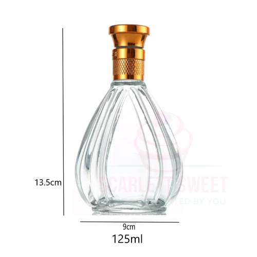 125ml 6PC Henny Bottle Gold GLASS $2.91 ea
