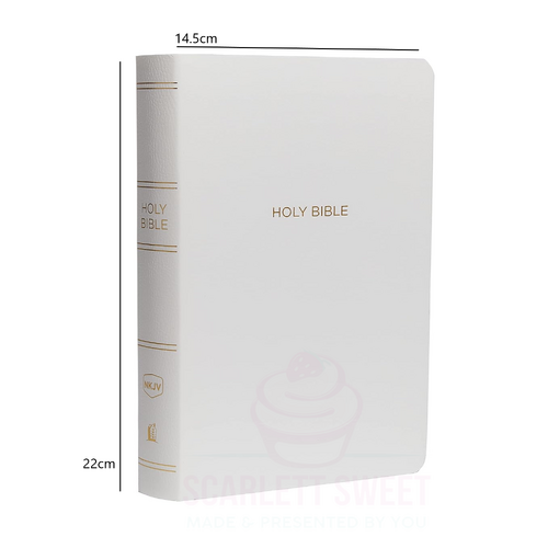 Holy Bible White Faux Leather NKJV Edition