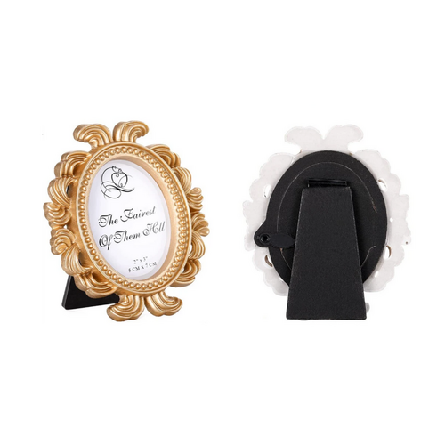 9.5cm Mini Oval Vintage Frame Gold