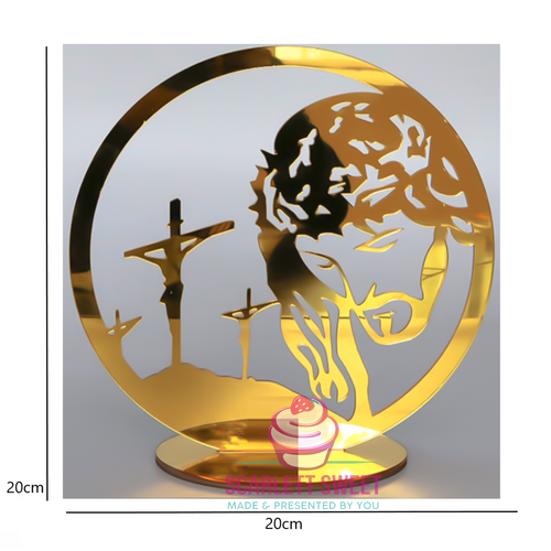 20cm Gold Jesus Resurrection Acrylic Statue