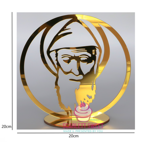 20cm Gold St Charbel Acrylic Statue